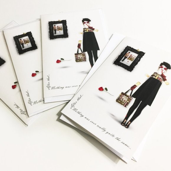 Fashion Art Note Card Blank Greeting or Invitation - Picture 3 of 6